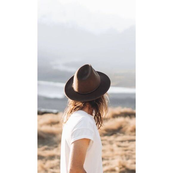 Will + Bear William Brown Wide Brim Wool Hat NWT $129 Size Medium - Picture 3 of 5